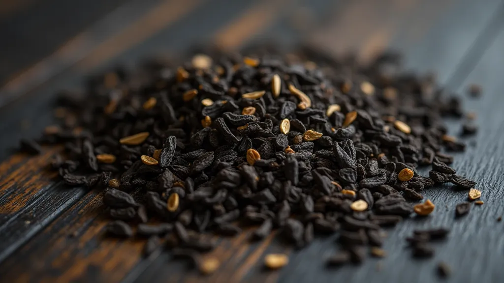 Black tea leaves with golden tips