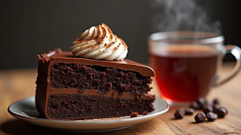 Chocolate cake and tea pairing