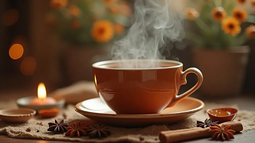 A cup of festive spiced tea