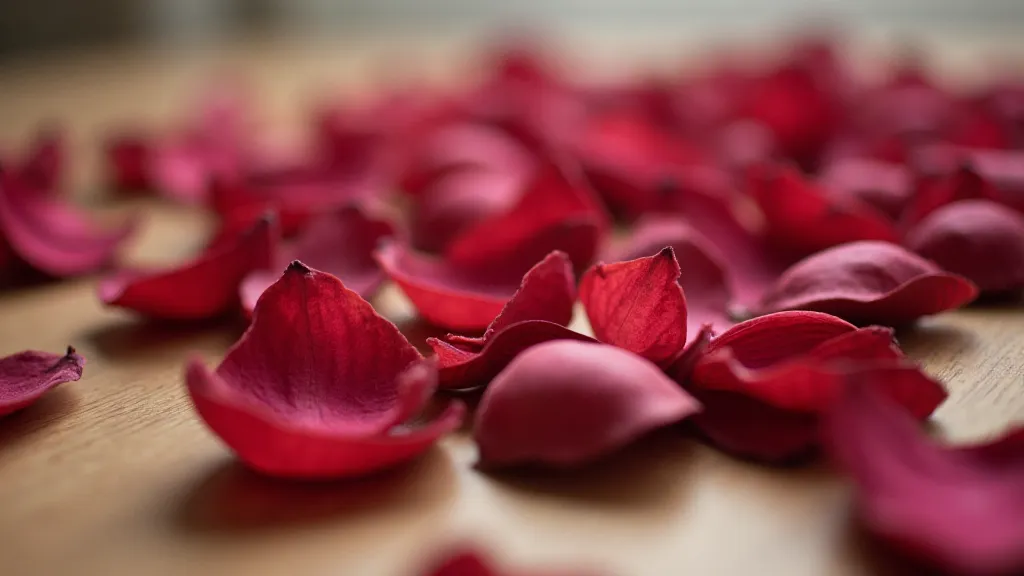 Dried rose petals