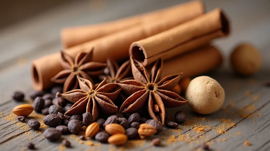 Collection of festive spices