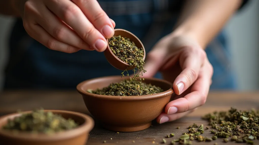 Hands Blending Tea