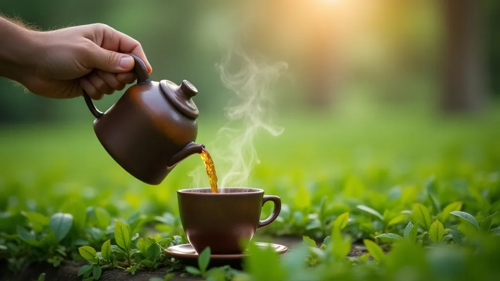 Pouring a cup of tea